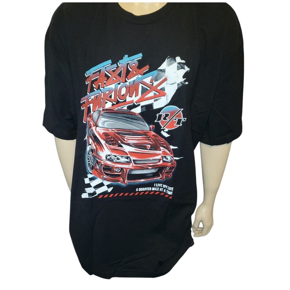 Universal City Studios Fast & Furious Black Graphic T-Shirt Men's 3XL Unisex NWT